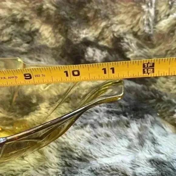 Vintage Art Deco  Amber Pressed Glass Oval Footed Bowl - Picture 7 of 16